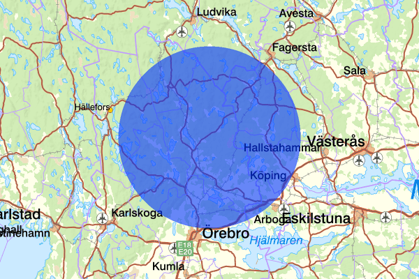  17 mars 08:35, Sammanfattning kväll och natt, Örebro län