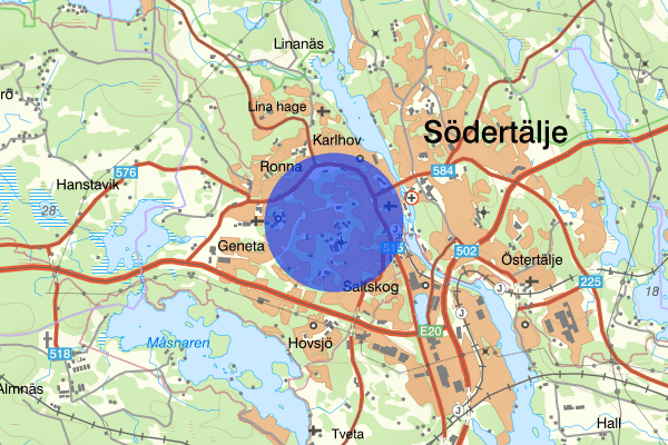 Blombacka 18 mars 17:08, Kontroll person/fordon, Södertälje