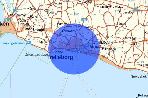 Trelleborg 21 mars 16:25, Trafikolycka, Trelleborg