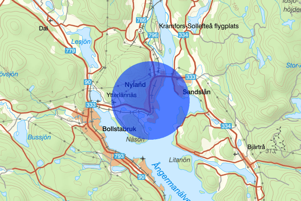 Nyland 21 mars 19:14, Trafikolycka, vilt, Kramfors