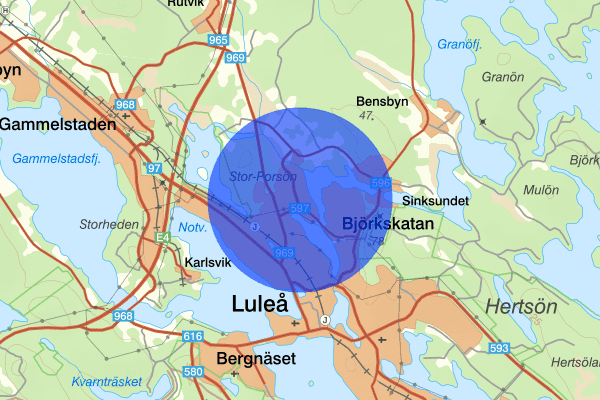 Porsön 21 mars 19:20, Brand, Luleå