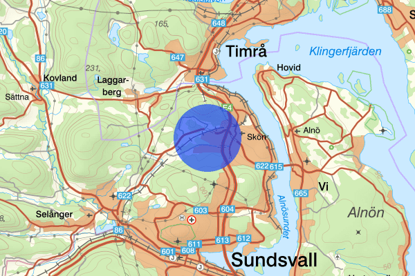 Birsta 22 mars 07:41, Trafikolycka, Sundsvall