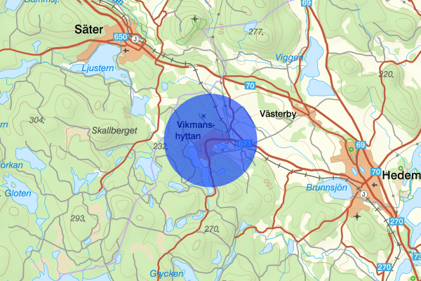 Vikmanshyttan 23 mars 14:21, Brand, Hedemora