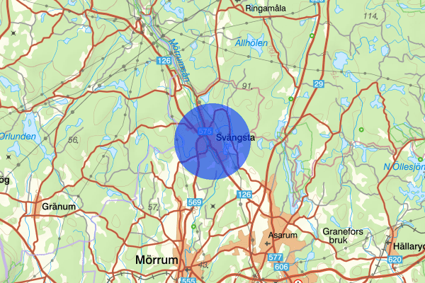 Svängsta 26 mars 10:44, Trafikolycka, Karlshamn