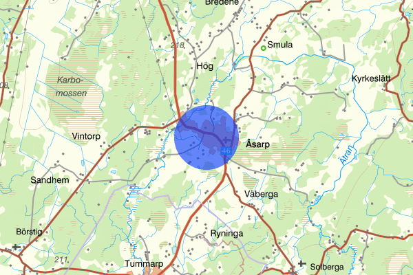 Åsarp 28 mars 16:38, Trafikolycka, singel, Falköping