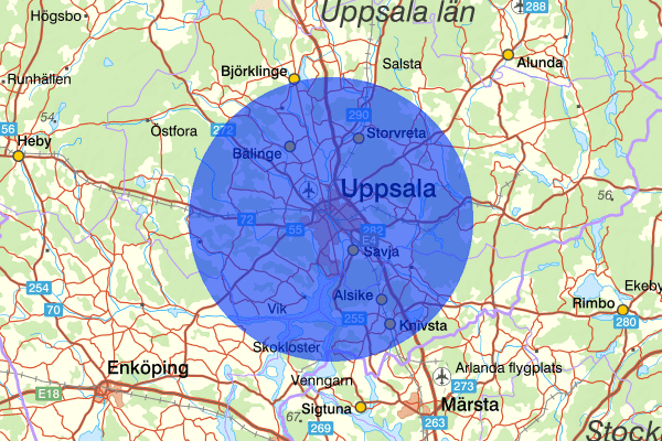 Uppsala 29 mars 10:10, Farligt föremål, misstänkt, Uppsala