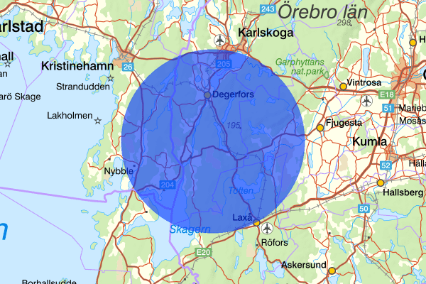  30 mars 21:48, Trafikolycka, Degerfors