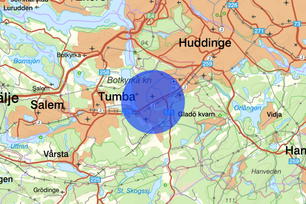 Tullinge 09 april 21:01, Stöld, försök, Botkyrka