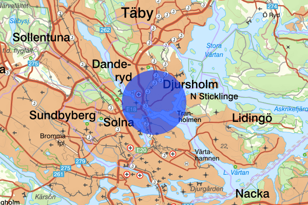 Stocksund 09 april 23:29, Brand, Danderyd