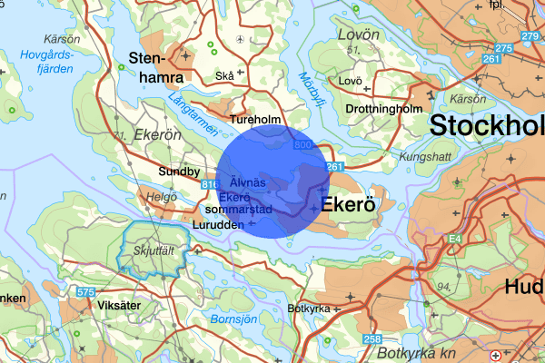 Älvnäs 15 april 18:32, Brand, Ekerö