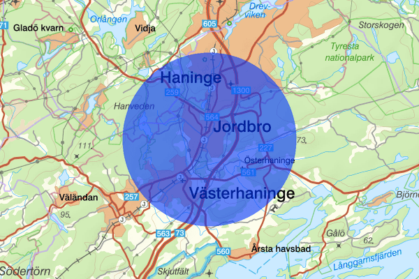 Jordbro 15 april 20:43, Brand, Haninge