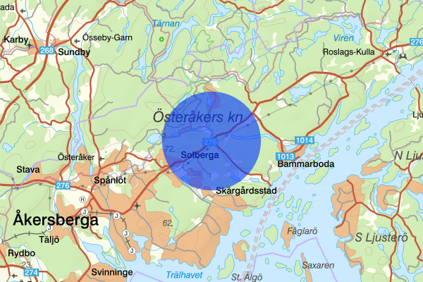 Roslagsvägen 23 april 18:33, Trafikolycka, personskada, Österåker