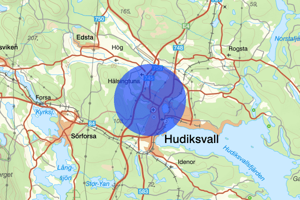 Sofiedal 25 april 17:16, Brand, Hudiksvall