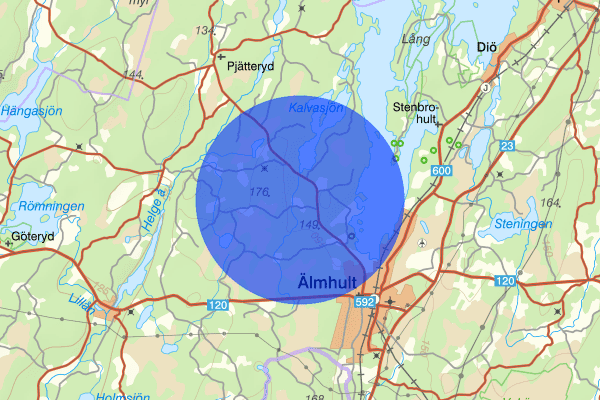 Ljungbyvägen 27 april 18:41, Rattfylleri, Älmhult