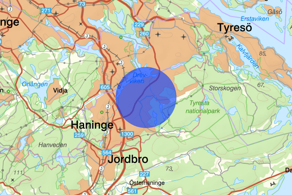 Vendelsö 30 april 02:16, Rån, försök, Haninge