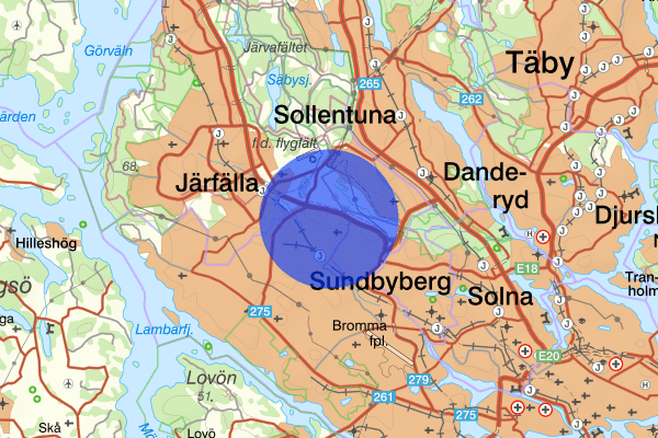 Tensta 11 maj 20:45, Farligt föremål, misstänkt, Stockholm