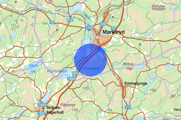 Brånhult 12 maj 05:29, Trafikolycka, Markaryd