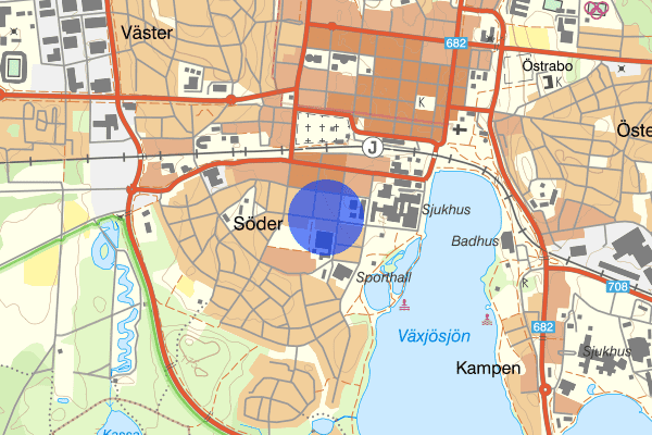 Södra Esplanaden 13 maj 17:26, Bråk, Växjö