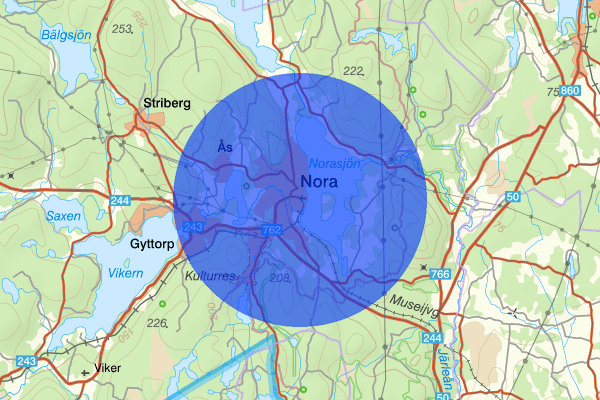 Nora 15 maj 19:25, Trafikolycka, Nora