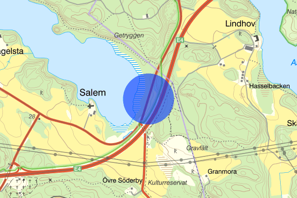 Bergaholmsvägen 16 maj 18:40, Trafikolycka, singel, Salem