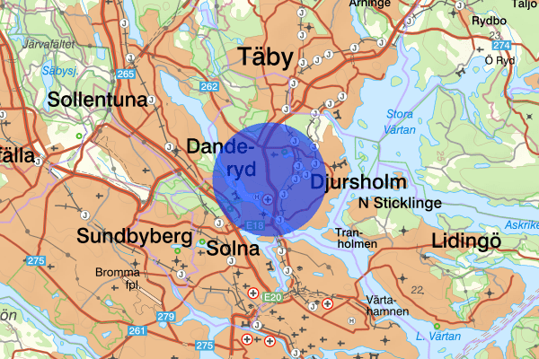 Mörby 17 maj 21:00, Skadegörelse, Danderyd