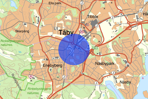 Roslags Näsby 18 maj 19:00, Rån, försök, Täby