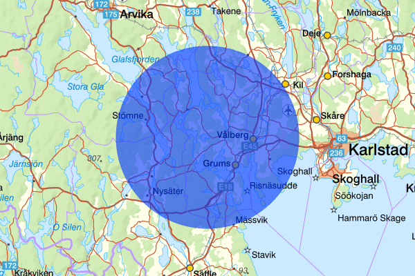  19 maj 07:52, Sammanfattning natt, Värmlands län