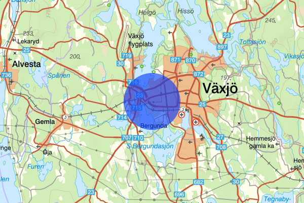 Västra Mark 22 maj 07:10, Arbetsplatsolycka, Växjö