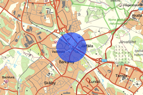 Barkarby 23 maj 07:31, Arbetsplatsolycka, Järfälla