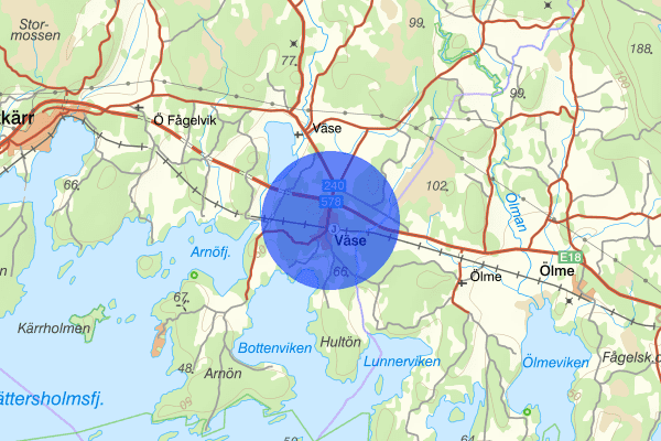 Väse 23 maj 12:16, Trafikolycka, singel, Karlstad