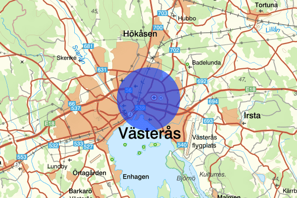 Hemdal 24 maj 07:42, Trafikolycka, personskada, Västerås