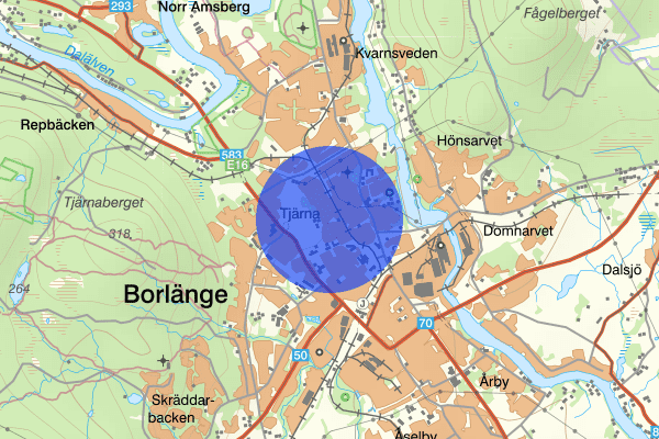 Bullermyren 26 maj 08:07, Brand, Borlänge