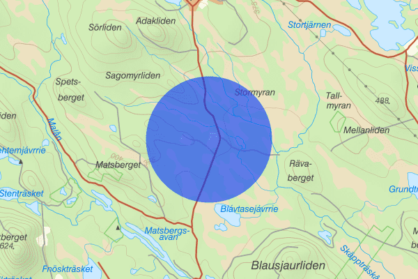 Tjärnberg 28 maj 14:17, Trafikolycka, vilt, Malå