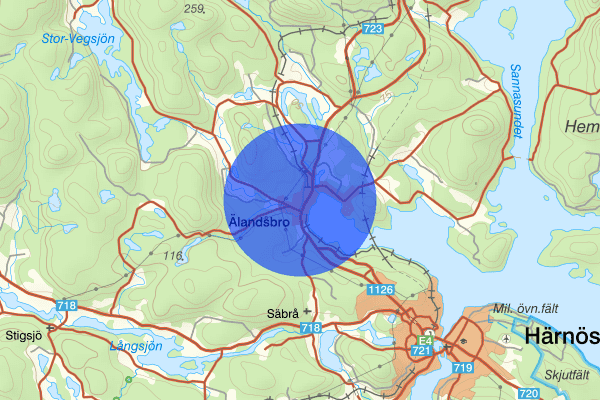 Älandsbro 01 juni 08:49, Trafikolycka, vilt, Härnösand