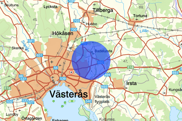 Skälby 04 juni 02:35, Skottlossning, misstänkt, Västerås