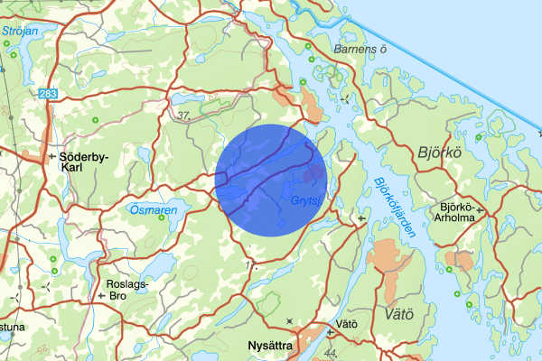 Grytavägen 06 juni 01:07, Trafikolycka, personskada, Norrtälje