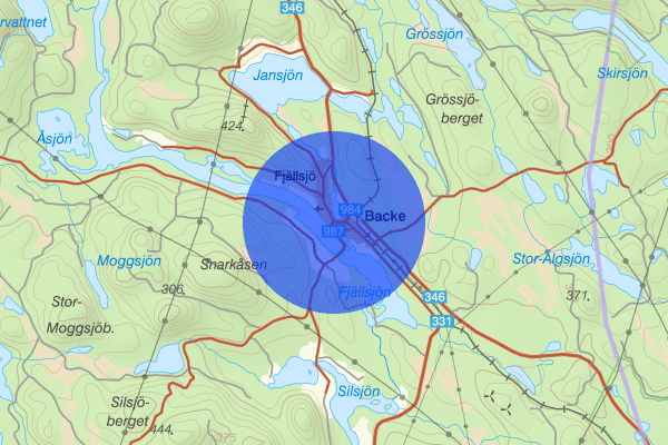 Backe 06 juni 14:21, Trafikolycka, vilt, Strömsund