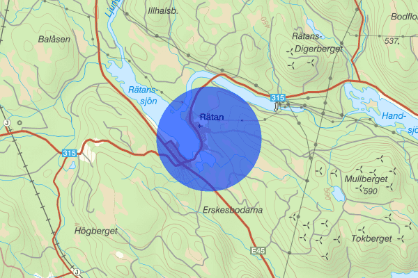 Rätan 06 juni 17:23, Trafikolycka, Berg