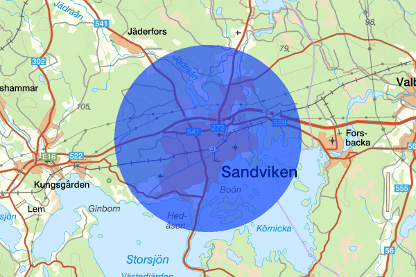 Sandviken 09 juni 23:28, Brand, Sandviken