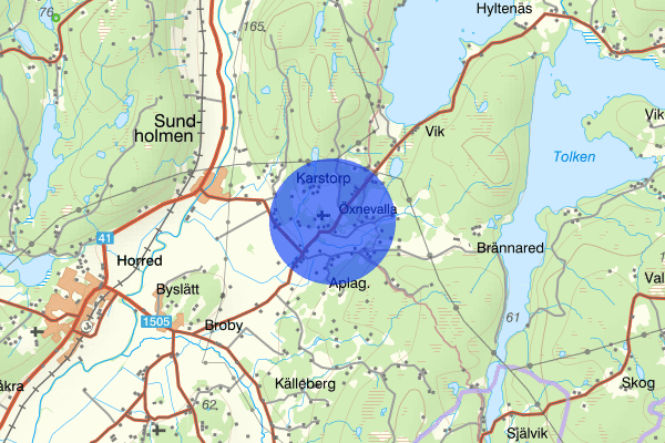 Öxnevalla 14 juni 16:55, Polisinsats/kommendering, Mark