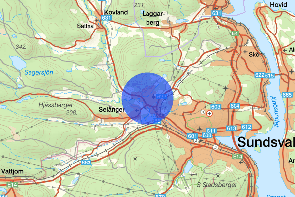 Bergsåker 15 juni 10:57, Skadegörelse, Sundsvall