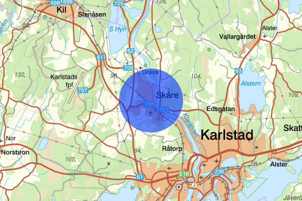 Skåre 21 juni 07:53, Trafikolycka, Karlstad