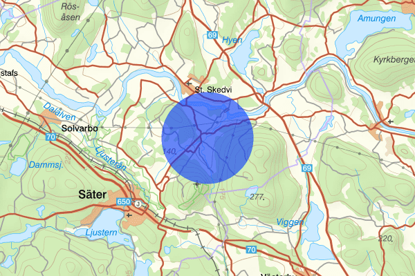 Bispbergshyttan 21 juni 16:28, Trafikolycka, personskada, Säter