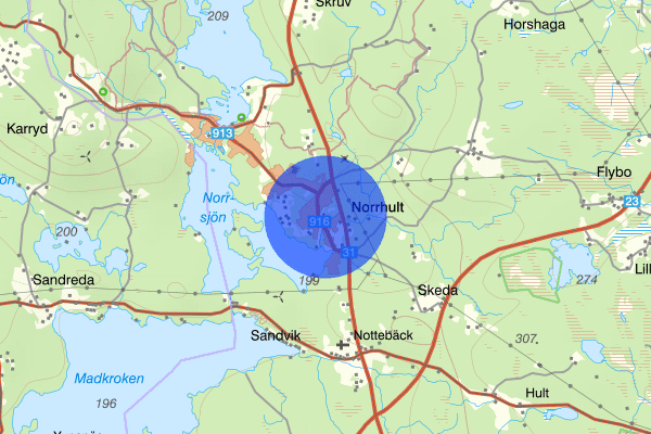 Norrhult 22 juni 00:43, Trafikolycka, Uppvidinge