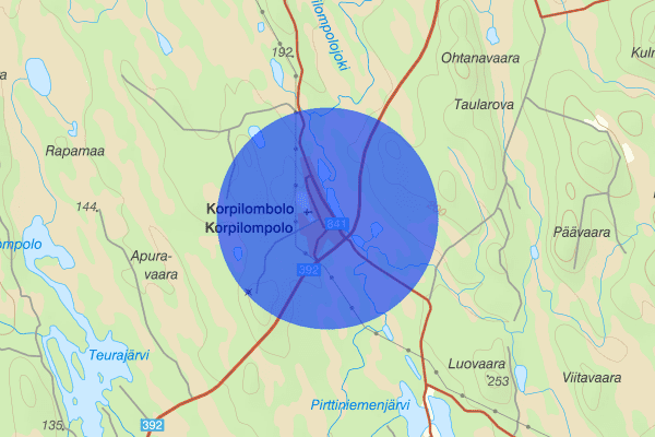 Korpilombolo 22 juni 12:51, Trafikolycka, vilt, Pajala