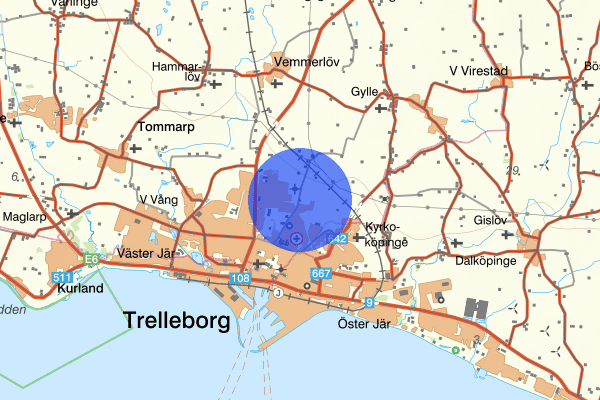 Östra Vång 27 juni 19:29, Brand, Trelleborg