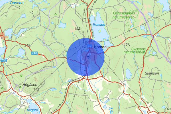 Horndal 28 juni 07:31, Sammanfattning natt, Dalarnas län