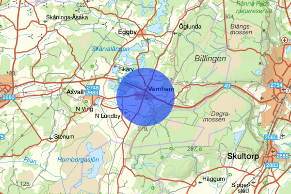 Varnhem 28 juni 08:14, Trafikolycka, personskada, Skara