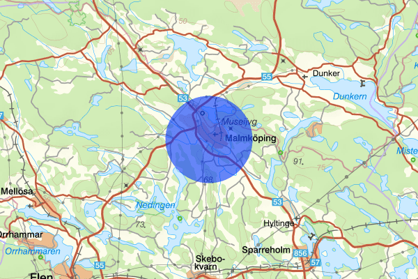 Malmköping 30 juni 10:15, Trafikolycka, Flen