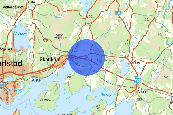 Östra Fågelvik 03 juli 10:24, Trafikhinder, Karlstad